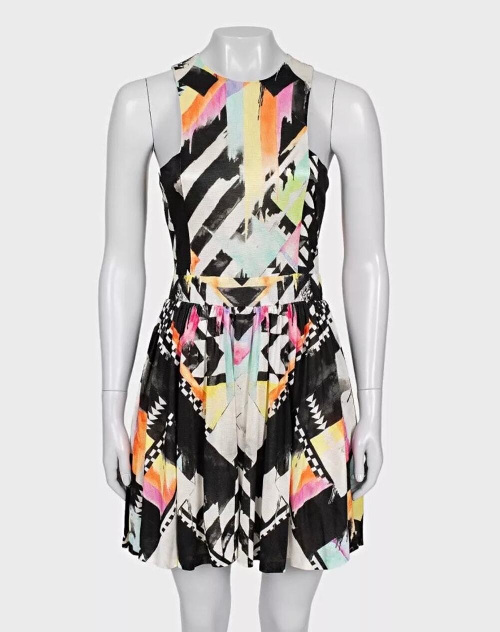 NWOT Balmain Off Shoulder Fitted Dress Viscose Silk Blend Sz.38